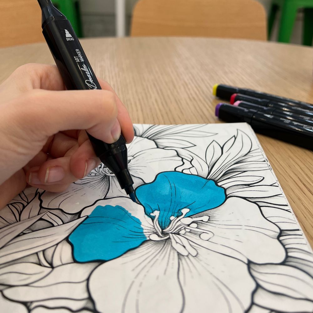 Flower Power Coloring Book