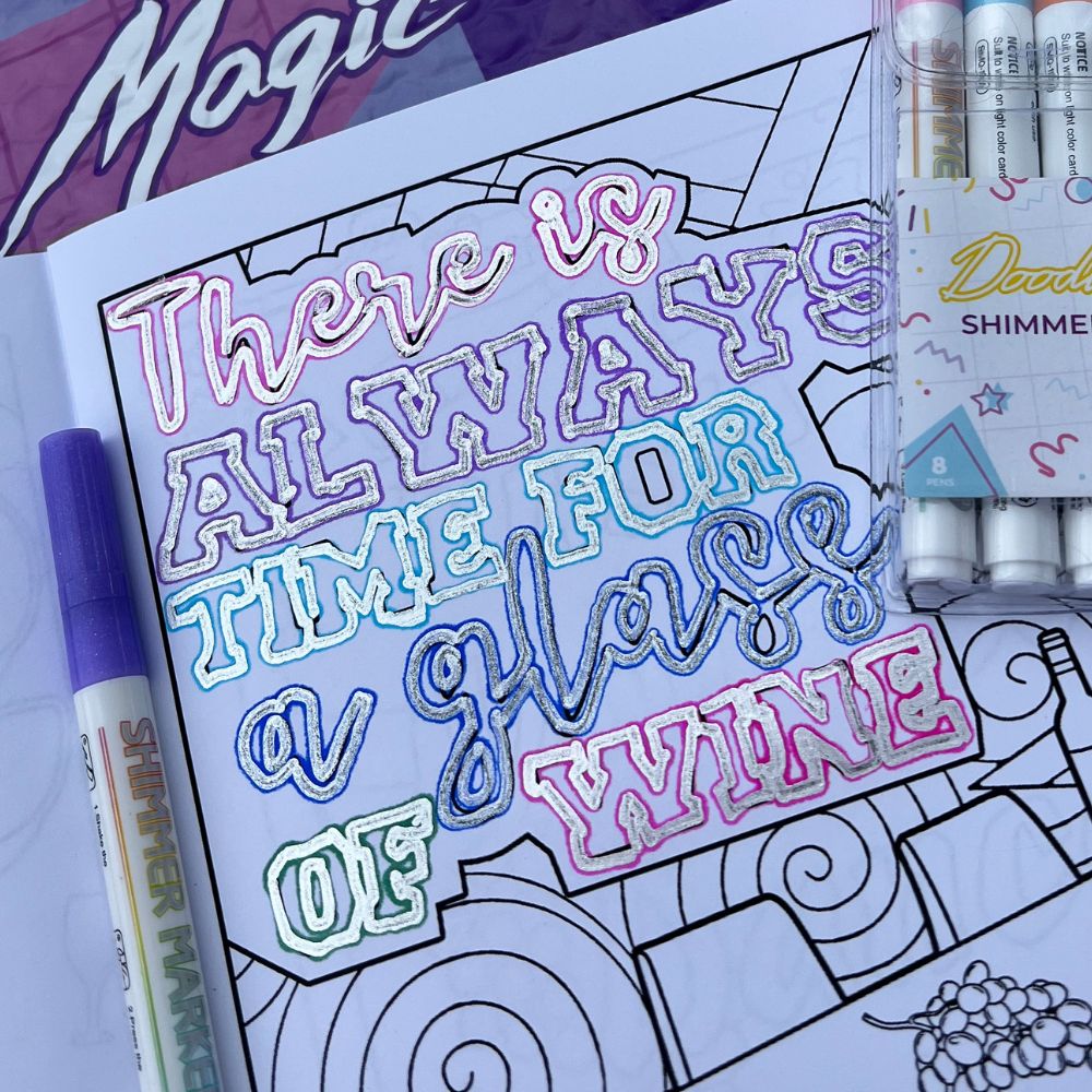 On Cloud Wine Coloring Book