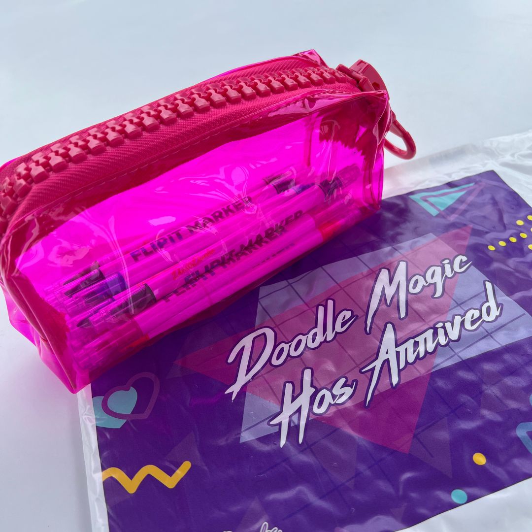 Electric Pink Pen Case