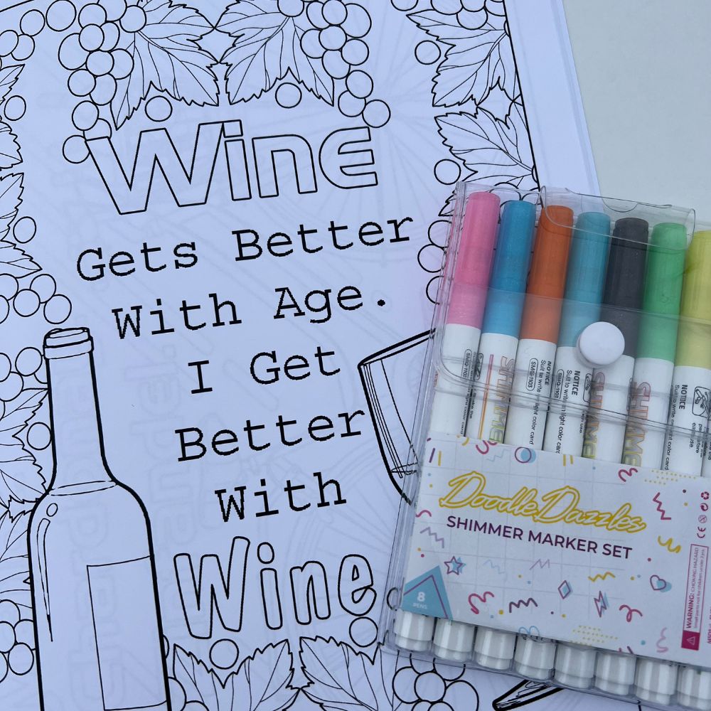 On Cloud Wine Coloring Book
