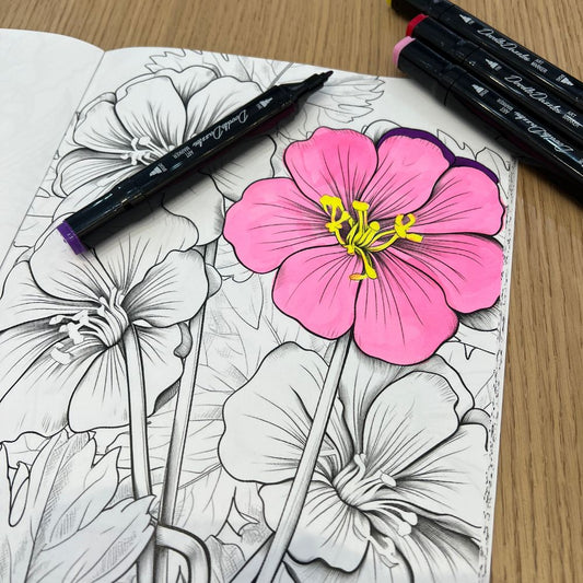 Flower Power Coloring Book