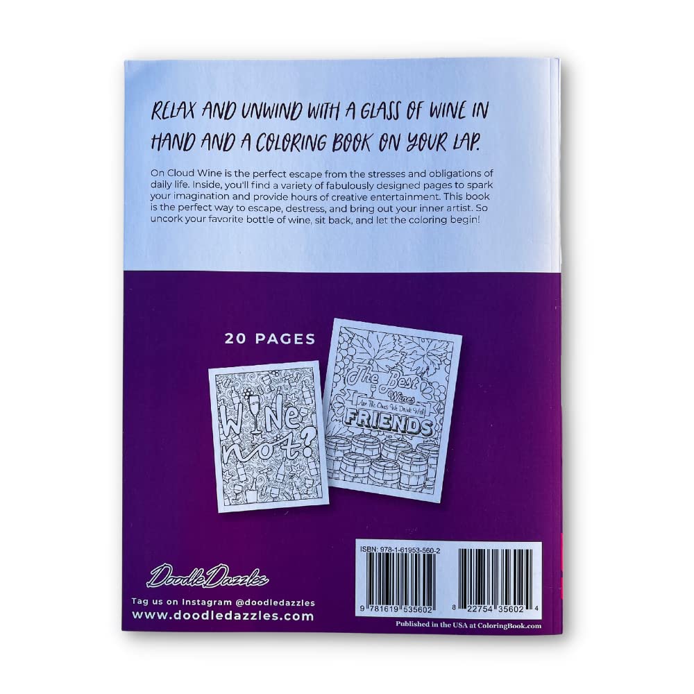 On Cloud Wine Coloring Book