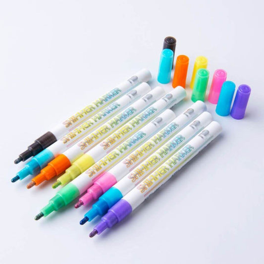 DoodleDazzles Shimmer Marker Set (8 Colors)